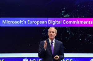 Microsoft president says company respects European laws amid US criticism