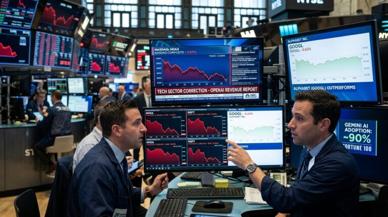 Alphabet Gained Ground as the AI Trade Fell Apart
